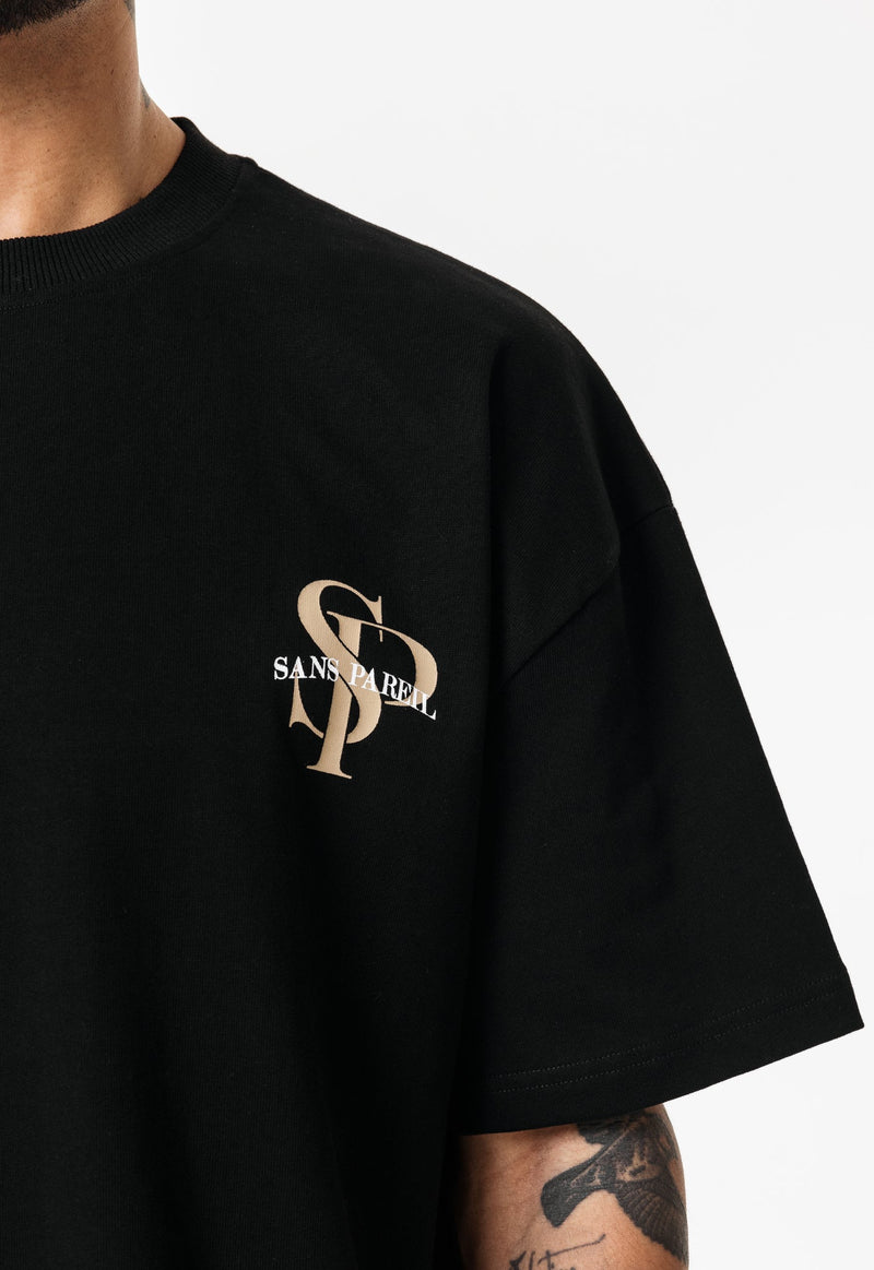 Premium Heavyweight Emblem T-shirt - Black - Sans Pareil Clothing