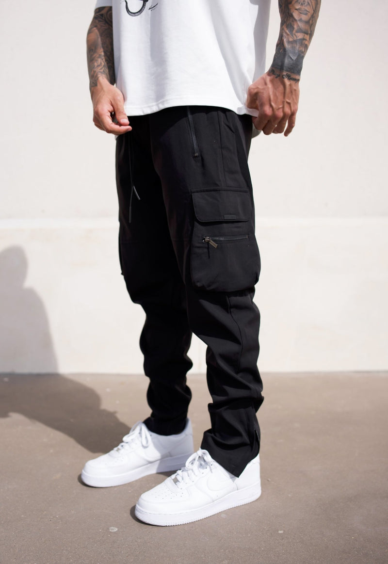Military Cargo Pant - Black (Straight Leg) - Sans Pareil Clothing
