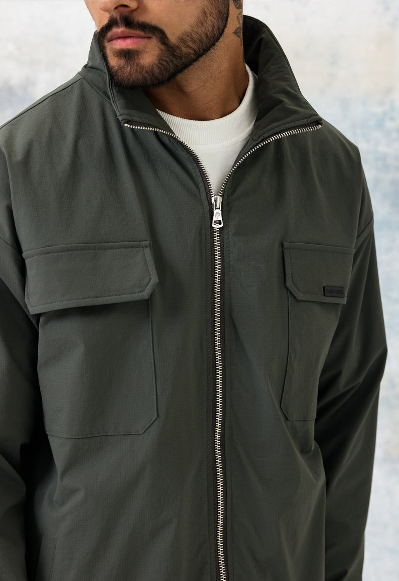 Nylon Cargo Jacket V2 - Military Green - Sans Pareil Clothing