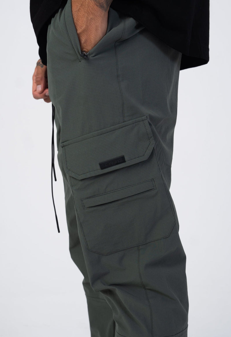 Nylon Cargo Pant V2 - Military Green - Sans Pareil Clothing