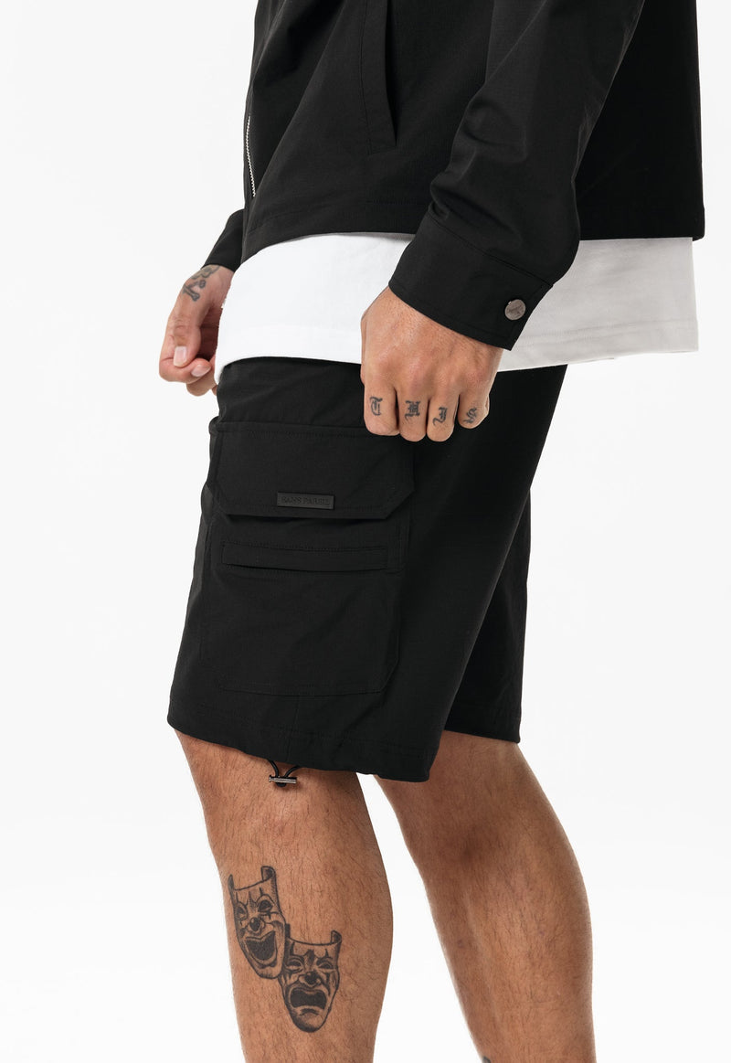 Nylon Cargo Short V2 - Black - Sans Pareil Clothing