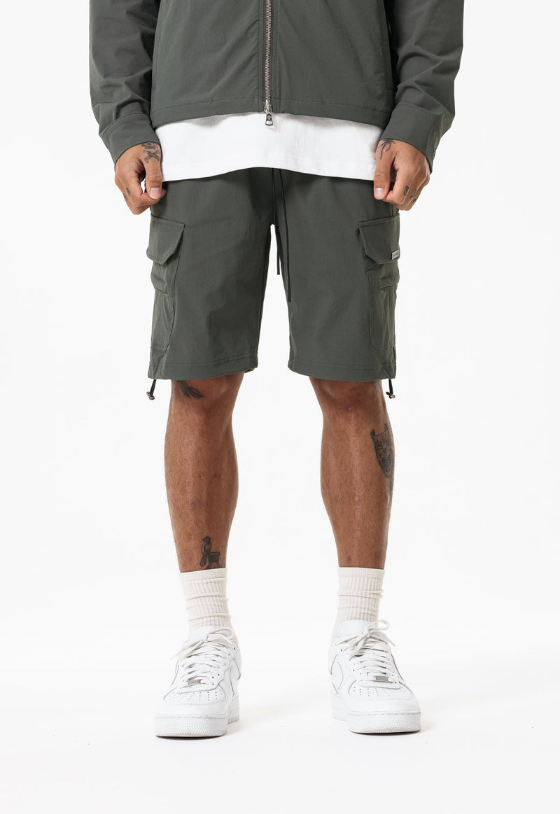 Nylon Cargo Short V2 - Military Green - Sans Pareil Clothing