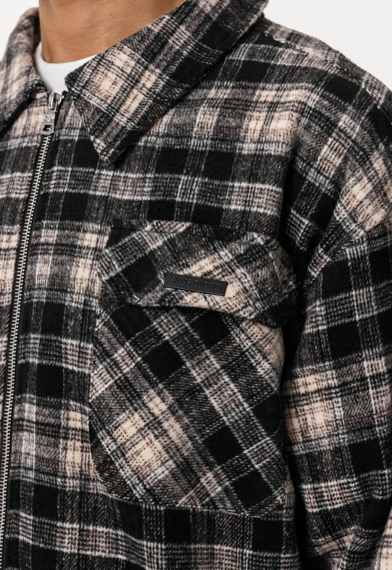 Overshirt Flannel - Black / Copper - Sans Pareil Clothing
