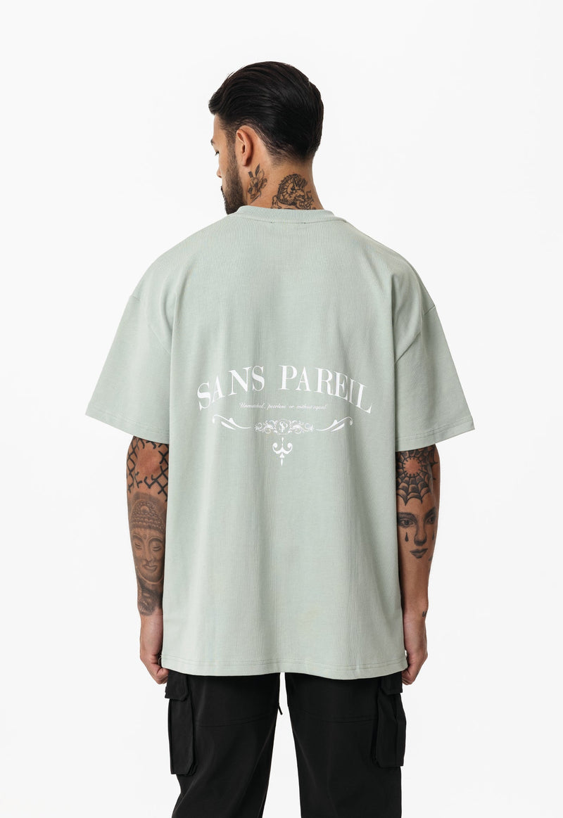 Premium Heavyweight Appliqué T-shirt - Sage - Sans Pareil Clothing