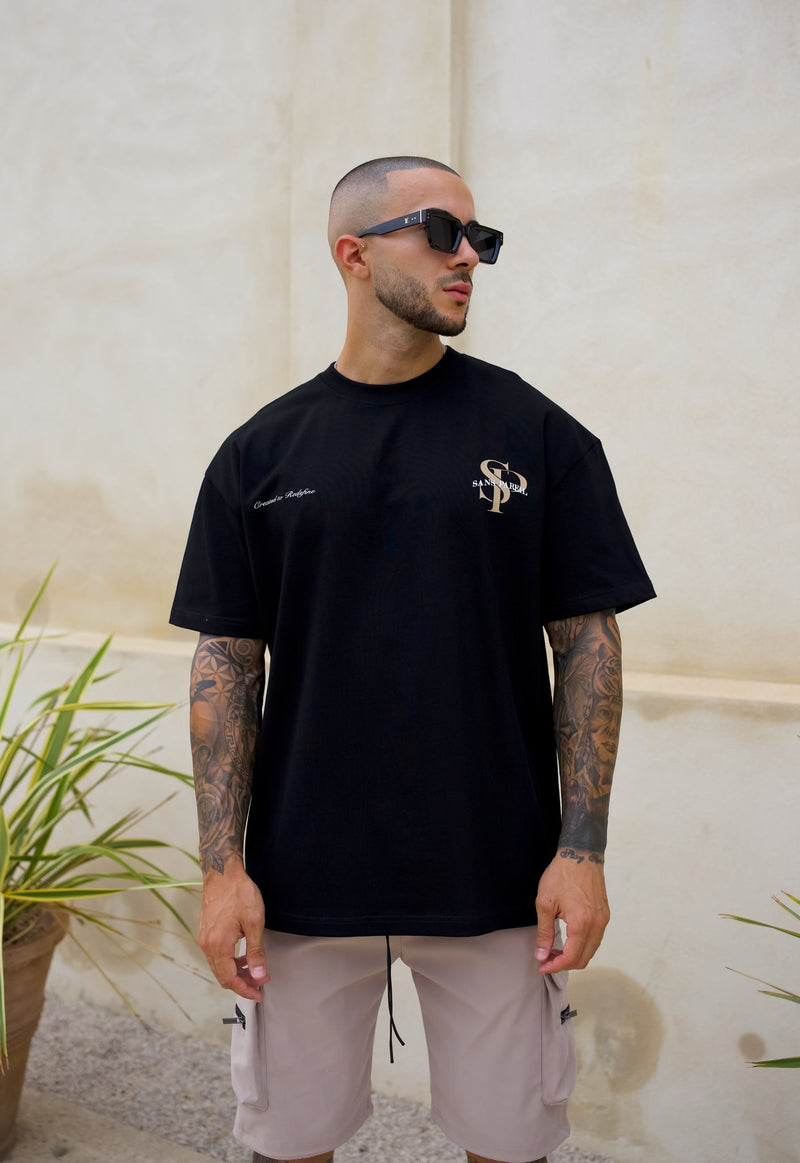 Premium Heavyweight Emblem T-shirt - Black - Sans Pareil Clothing