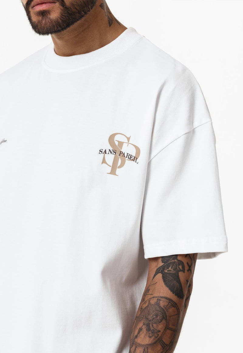 Premium Heavyweight Emblem T-shirt - Off White - Sans Pareil Clothing