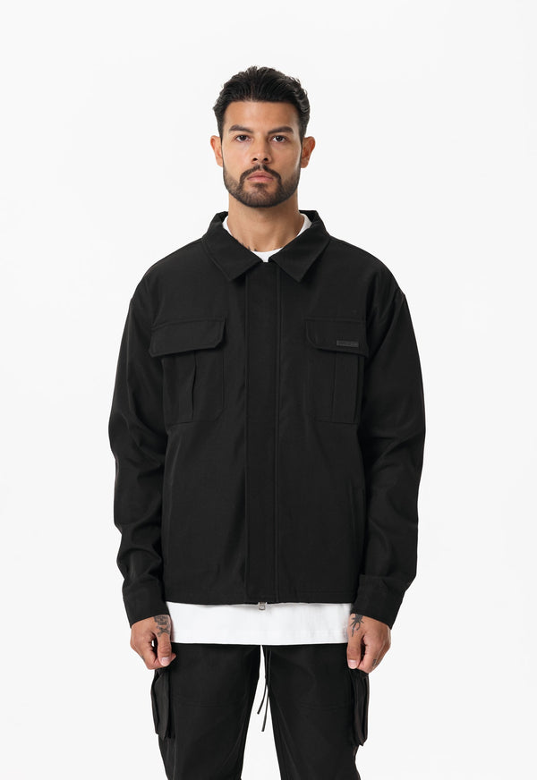 Technical Cargo Jacket - Black - Sans Pareil Clothing